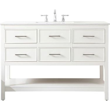 Sinclaire 48 Inch Single Bathroom Vanity In White