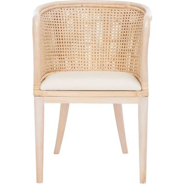 Sistine Arm Chair with Cushion in White
