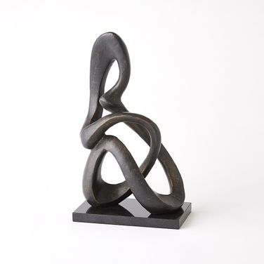 Sitting Loop Sculpture In Bronze