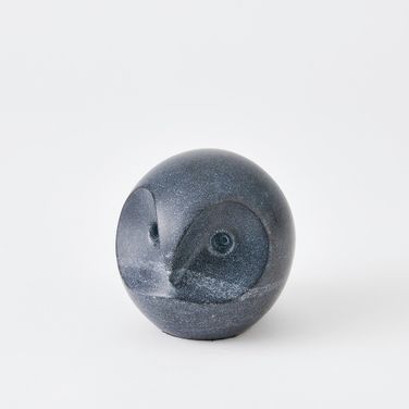 Sitting Owl In Black