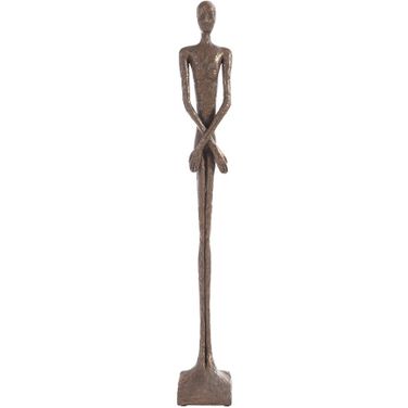 Skinny Male Sculpture In Brown