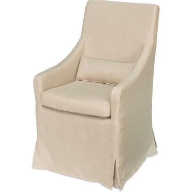 Skirted Beige Arm Chair