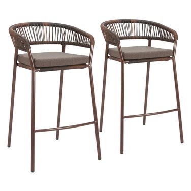 Skye Barstool Set of 2 In Brown