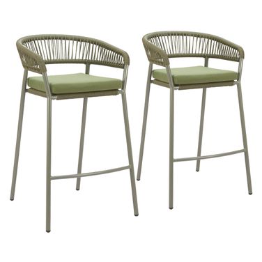 Skye Barstool Set of 2 In Green