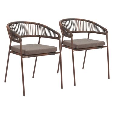 Skye Dining Chair Set of 2 In Brown
