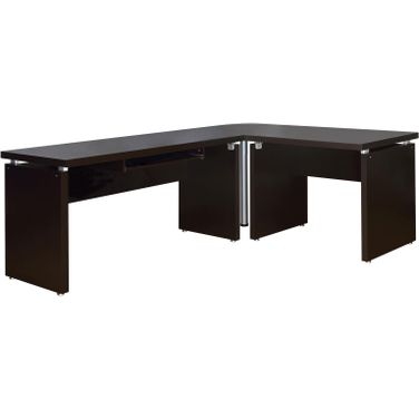 Skylar Engineered Wood L-Shape Computer Desk Cappuccino