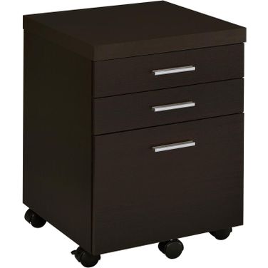 Skylar 3-drawer Mobile File Cabinet Cappuccino