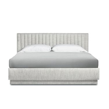 Skylar King Upholstered Bed In Beach Heather