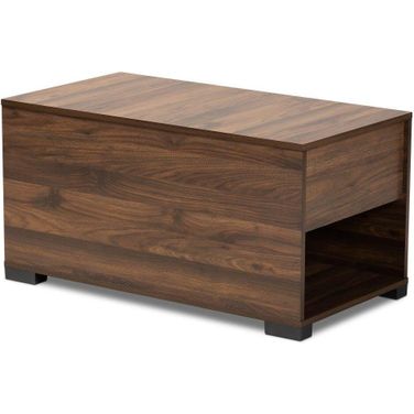 Skylar Modern and Contemporary Walnut Brown Finished Cat Litter Box Cover House
