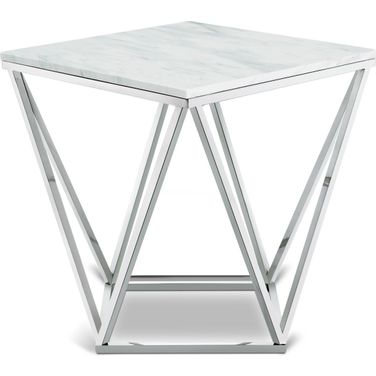 Skyler End Table In Chrome