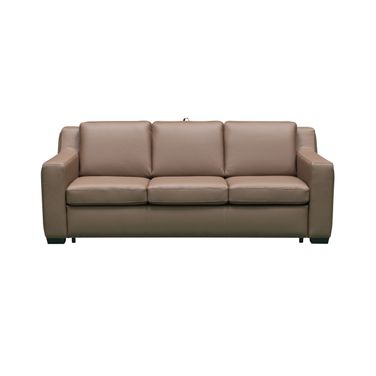Skyline Alaves Italian Leather Queen Sleeper Sofa In Brown
