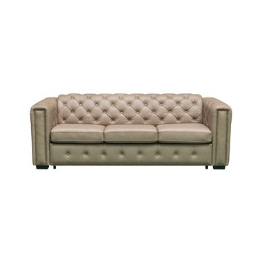 Skyline Callas Italian Leather Queen Sleeper Sofa In Beige