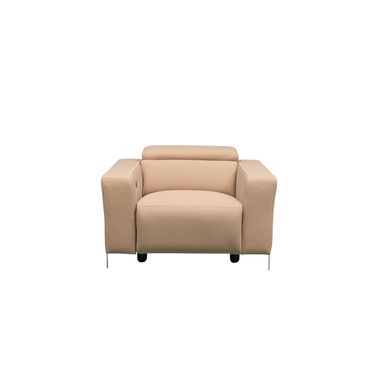 Skyline Luca Power Reclining Chair with Power Headrest and Footrest In Light Camel