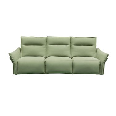 Skyline Vittoria 3-Seater Leather Power Reclining Sofa In Green