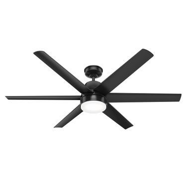 Skysail 60 Inch Energy Star WeatherMax Indoor/Outdoor Ceiling Fan with LED Light Kit and Wall Control In Matte Black