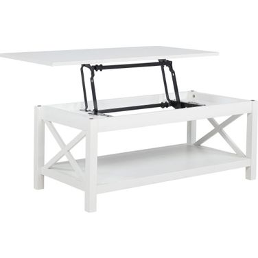 Skyview 44-Inch Rectangular Lift Top Coffee Table In White