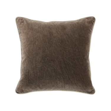 SLD Heirloom Velvet 22 x 22 Inch Pillow In Brown