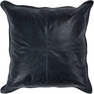 SLD Leather Naval 22x22 Pillow In Nightfall Blue