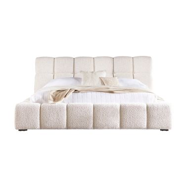 Escape Fluffy River Rock King Upholstered Bed In Light Brown