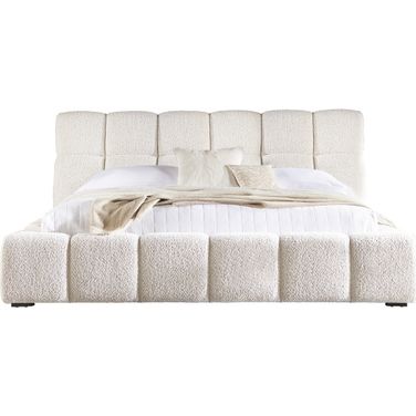 Sleep Escape Queen Upholstered Bed In Light Brown