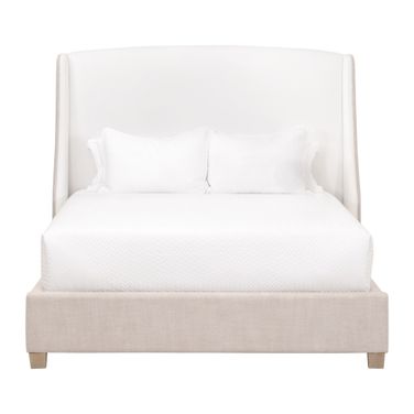 Stitch and Hand Sloan California King Bed In Peyton Pearl and Bisque