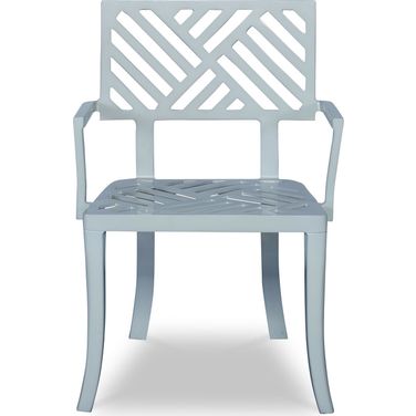 Sloan Outdoor Dining Arm Chair In White