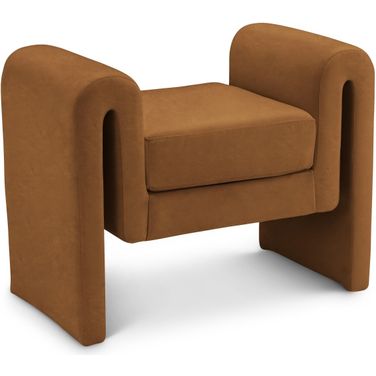 Sloan Velvet Single Seater Bench In Saddle