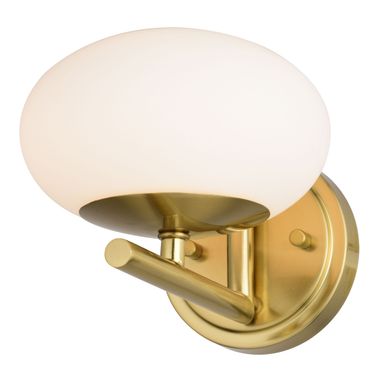 Sloane 1 Light Wall Light In Satin Brass