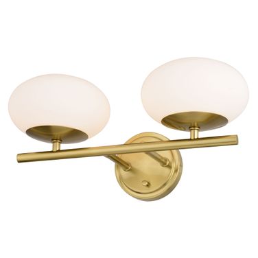 Sloane 2 Light Vanity In Satin Brass