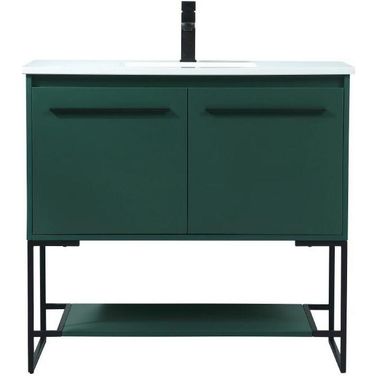 Sloane 36 Inch Single Bathroom Vanity In Green