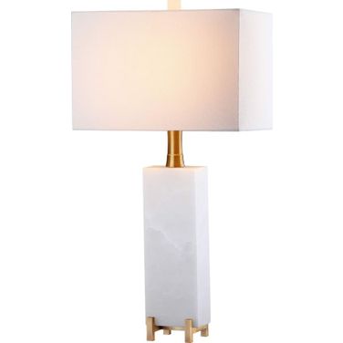 Sloane White/Brass Gold Alabaster Table Lamp