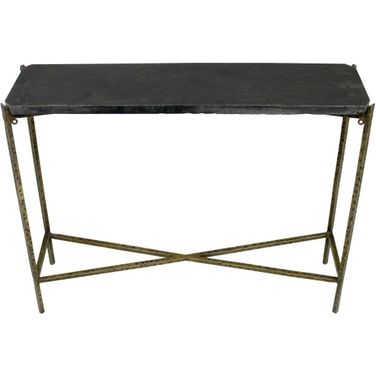 Orlando Small Console Table In Old Gold And Black