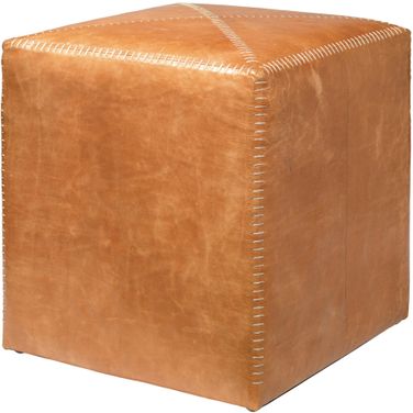 Small Ottoman In Buff