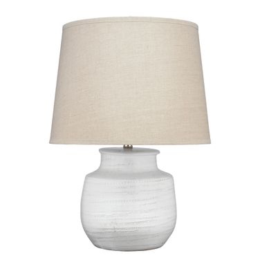 Trace Ceramic Table Lamp In White
