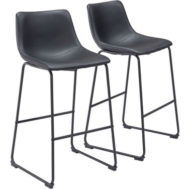 Smart Barstool Set of 2 In Black