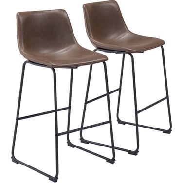 Smart Barstool Set of 2 In Vintage Espresso