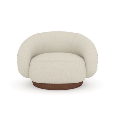Smoosh Swivel Chair In Cream
