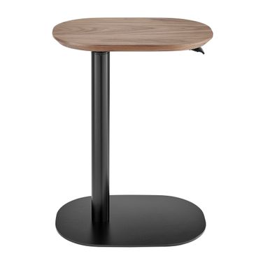 Snella Adjustable Laptop Table In Walnut and Matte Black