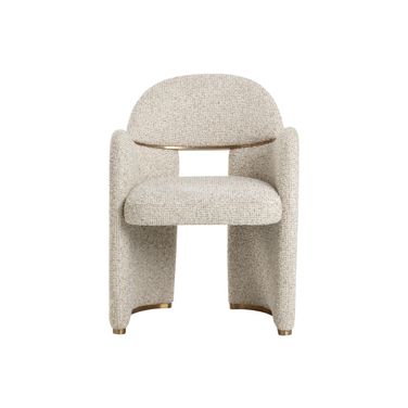 Snowden Dining Armchair In Noah Ecru