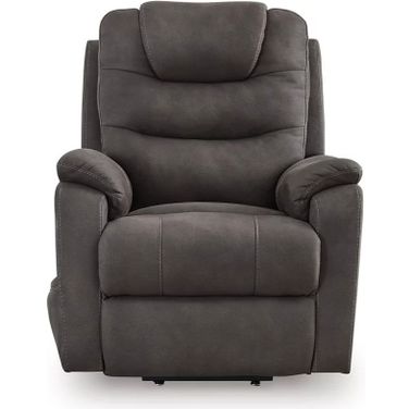 Snowfield Power Lift Recliner In Gunmetal