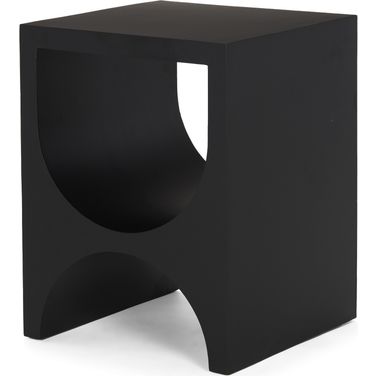 Sobi Metal Square Side Table In Matte Black