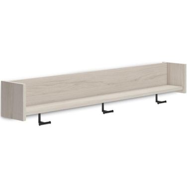Socalle Light Natural Wall Mounted Coat Rack W/Shelf