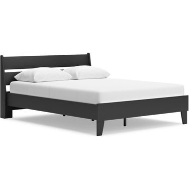 Socalle Queen Panel Platform Bed In Black