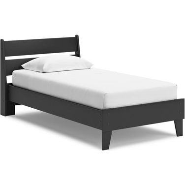 Socalle Twin Panel Platform Bed In Black