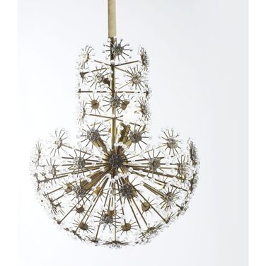 Soft Brass Chandelier Crystal Beading In Brass