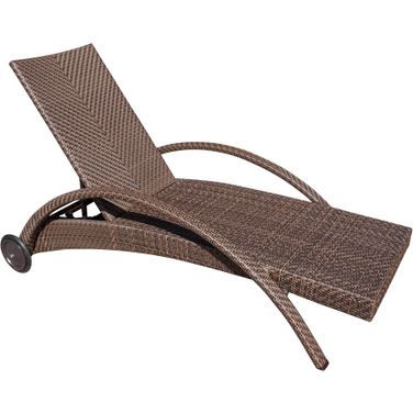 Soho Chaise Lounge In Brown