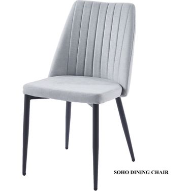 Soho Dining Chair In Light Blueish Grey - Set of 2