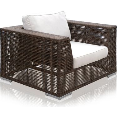 Soho Lounge Chair with Cushion In Brown