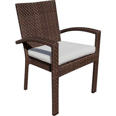 Soho Stackable Armchair with Cushion In Brown