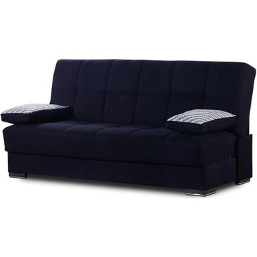 Soho Upholstered Convertible Sofabed with Storage In Black SOHO-SB-BLK